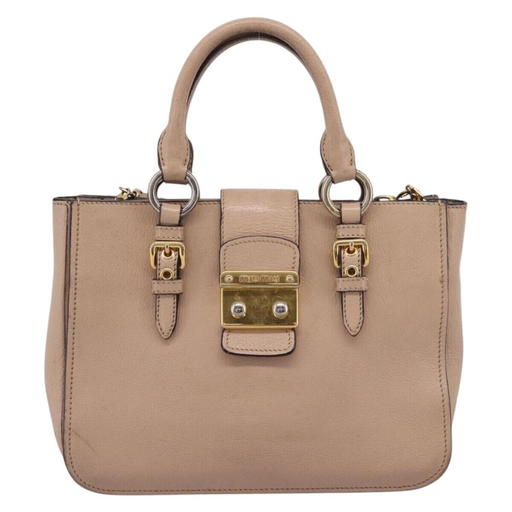 Miu Miu Madras Convertible Lock Leather Small